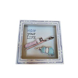 Color Your Life Tabletop Art Shadow Box Decor